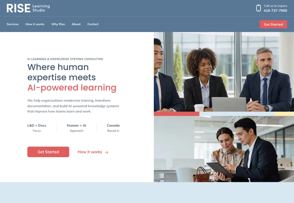 Rise Learning Studio example