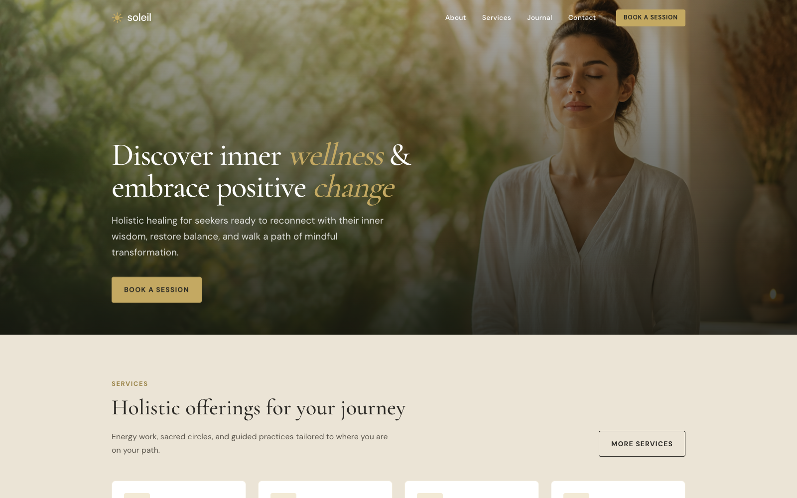 Soleil website preview
